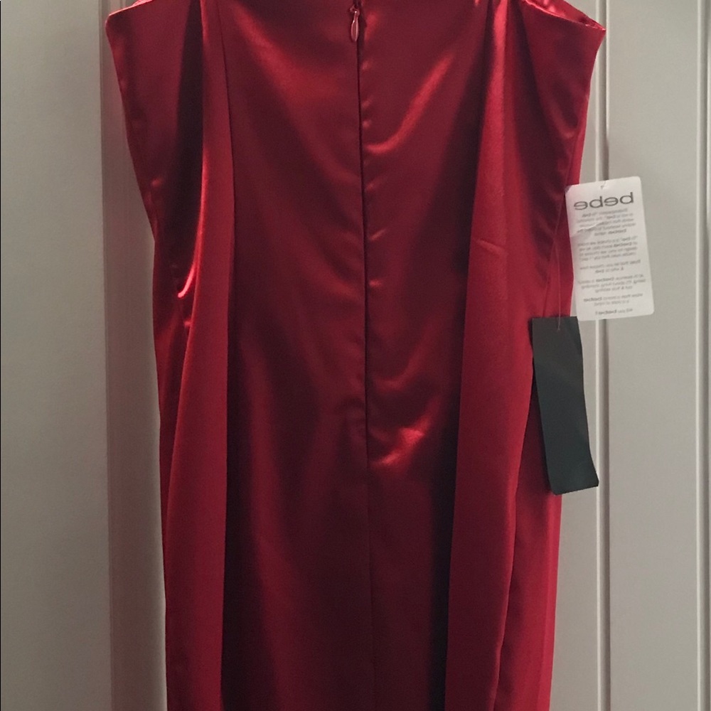 Red Bebe Satin dress (size 10)